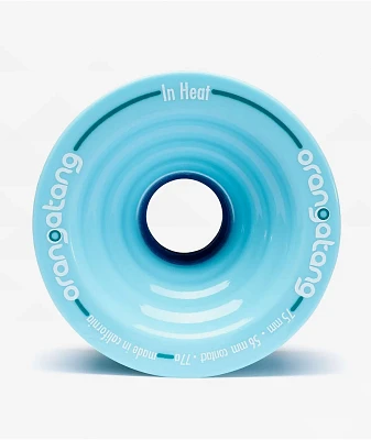 Orangatang In Heat 75mm 77a Blue Longboard Wheels
