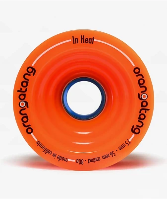 Orangatang In Heat 75mm 80a Orange Longboard Wheels