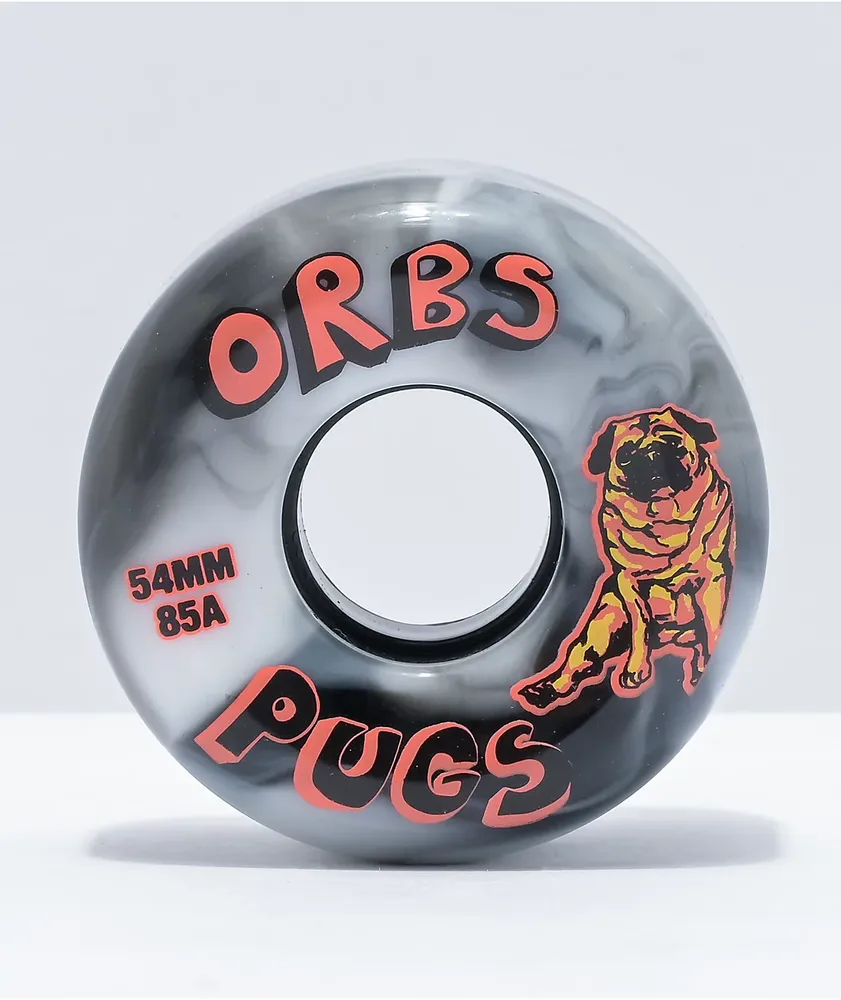 Orbs Pugs 54mm 85a Black & White Skateboard Wheels