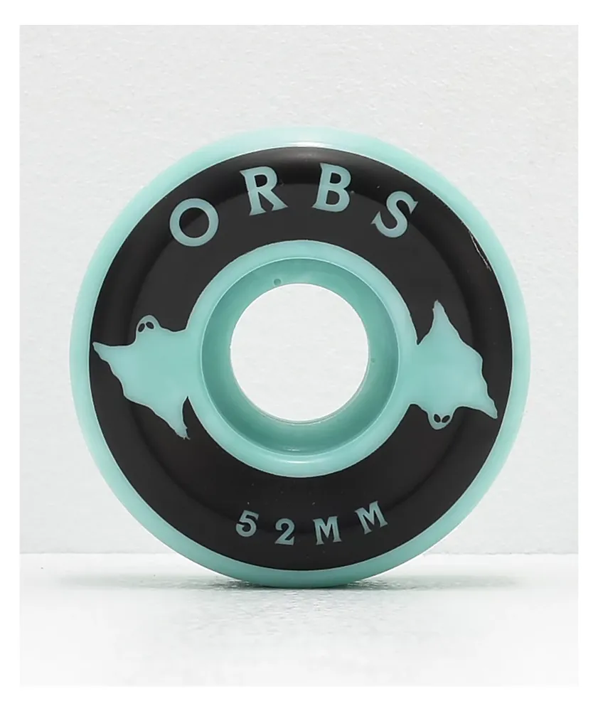 Orbs Wheels Specters 52mm 99a Teal Swirl Skateboard Wheels