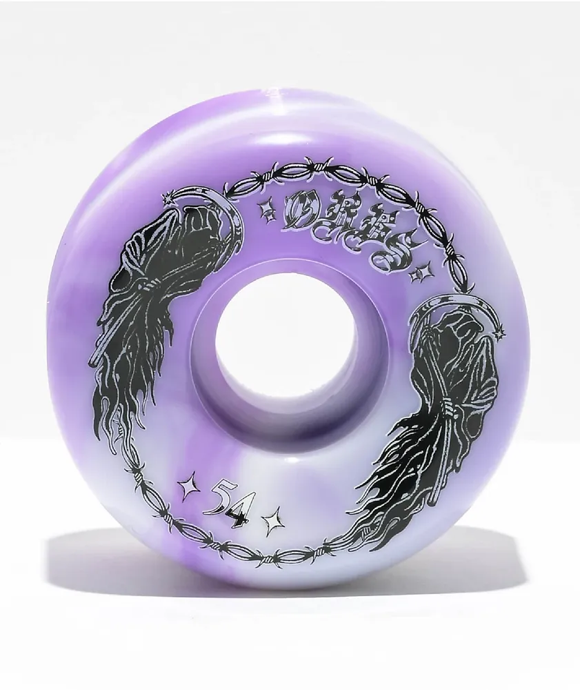 Orbs Wheels Specters Swirls Reaper 54mm 99a Purple & White Skateboard Wheels