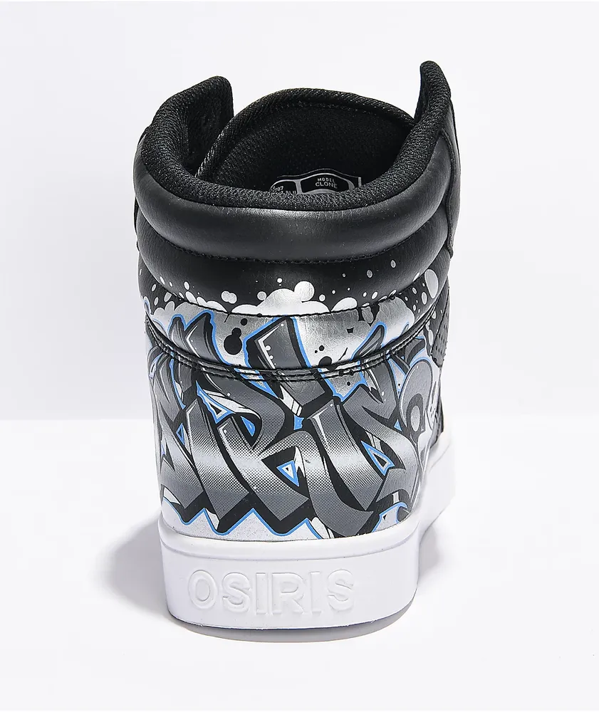 Osiris Clone Sweyda Black, White, & Blue Skate Shoes