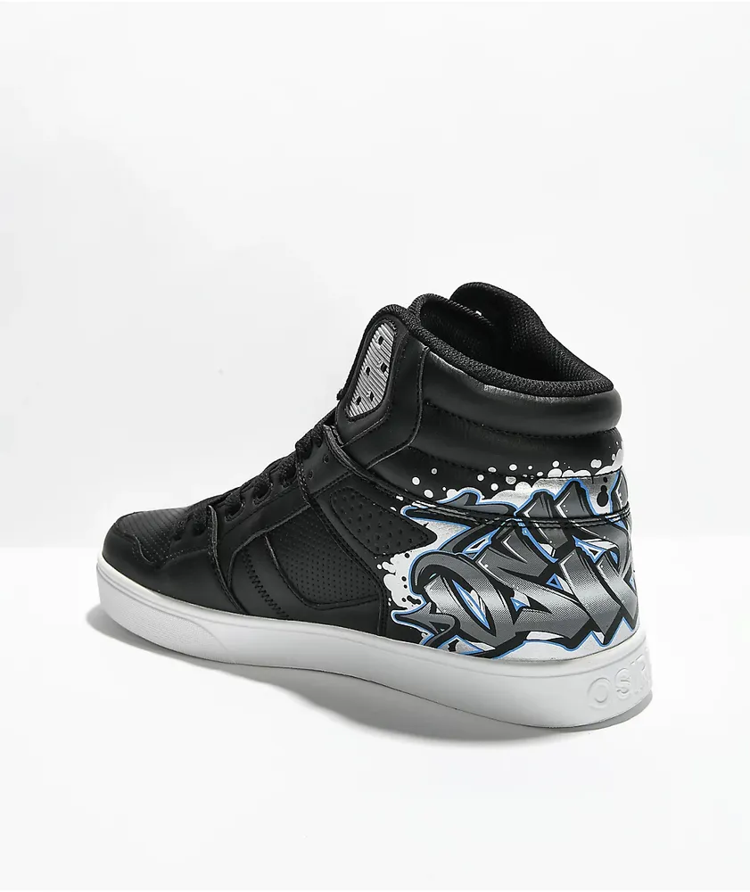 Osiris Clone Sweyda Black, White, & Blue Skate Shoes