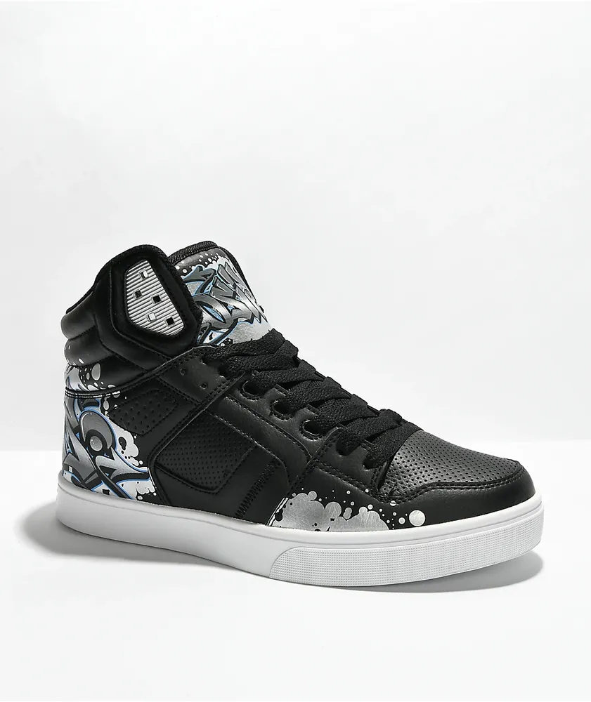 Osiris Clone Sweyda Black, White, & Blue Skate Shoes