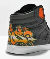 Osiris Clone Sweyda Charcoal & Orange Skate Shoes