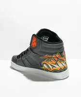 Osiris Clone Sweyda Charcoal & Orange Skate Shoes