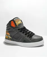 Osiris Clone Sweyda Charcoal & Orange Skate Shoes