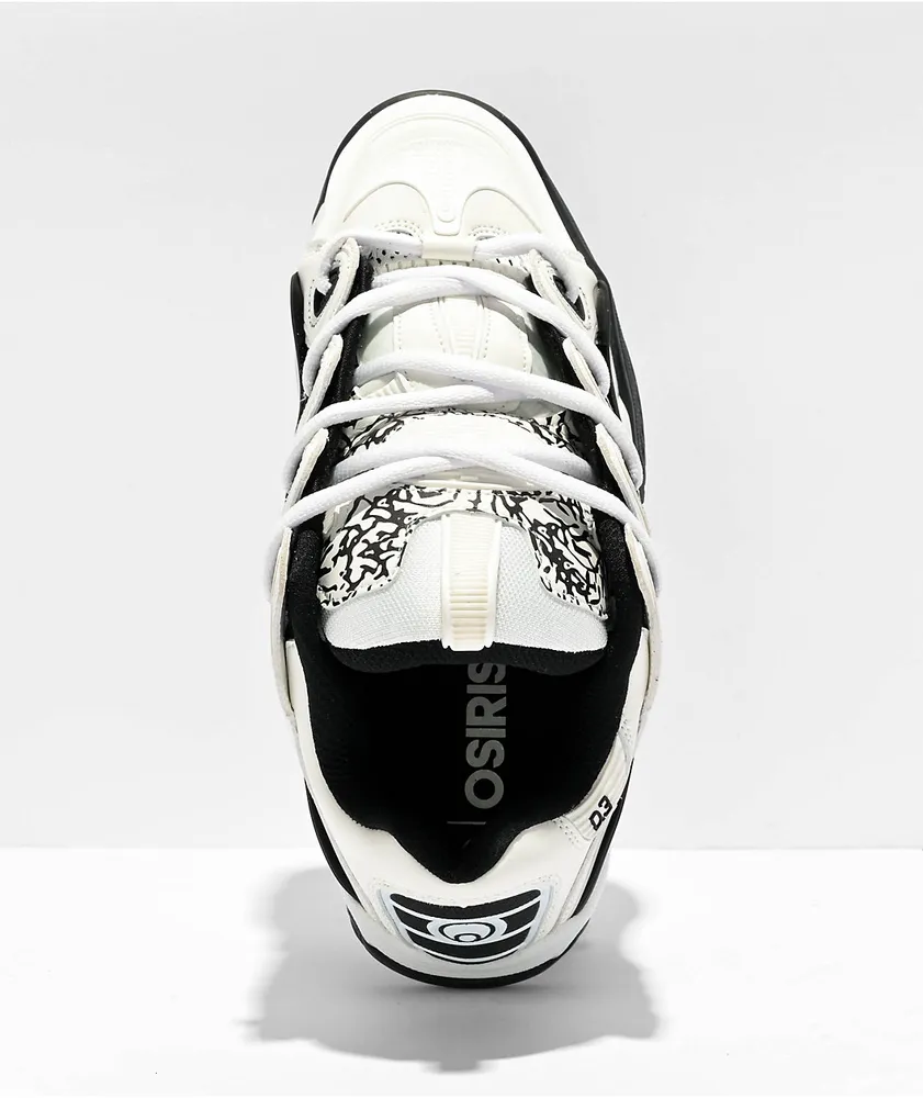 Osiris D3 2001 Black & White Skate Shoes