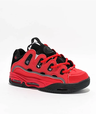 Osiris D3 2001 Red, Grey & Black Skate Shoes