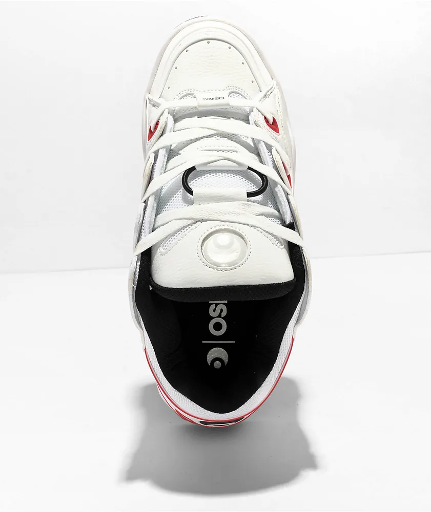 Osiris D3 OG White, Red & Black Skate Shoes