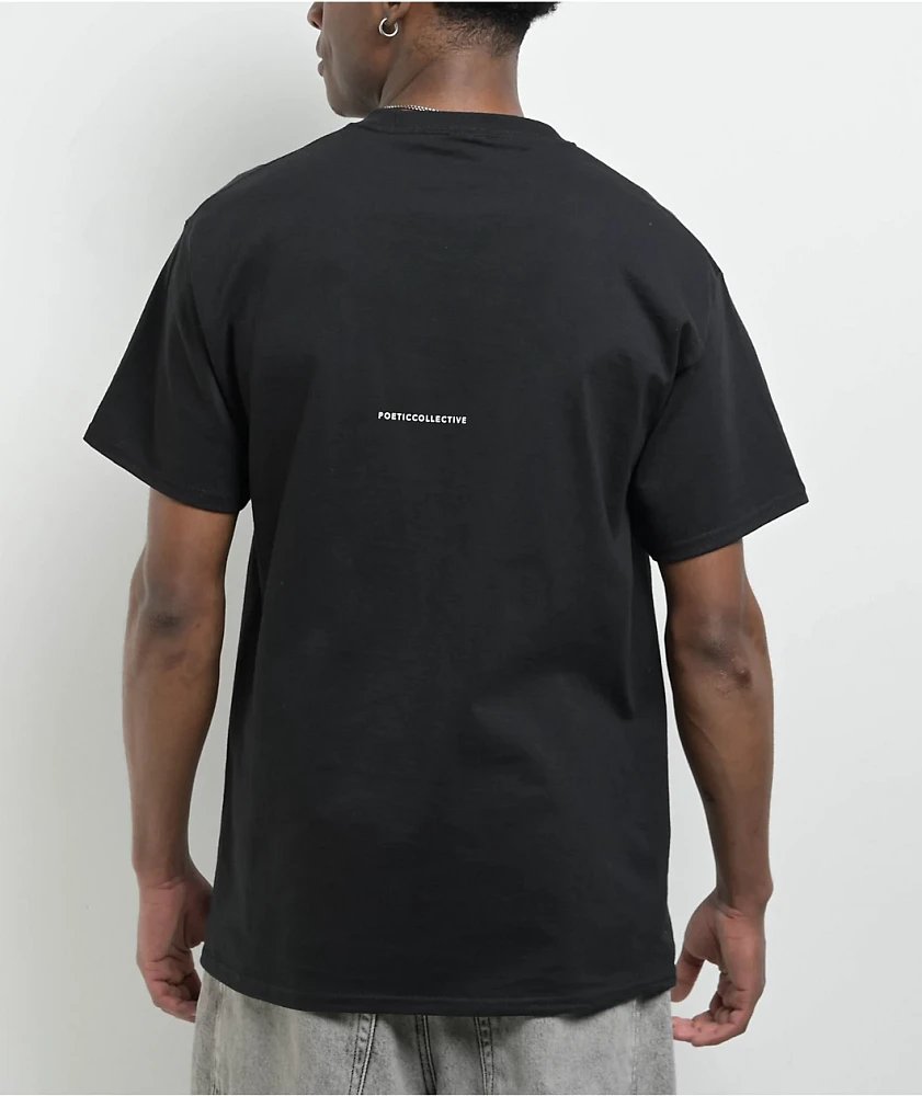 POETICCOLLECTIVE Crayon Black T-Shirt