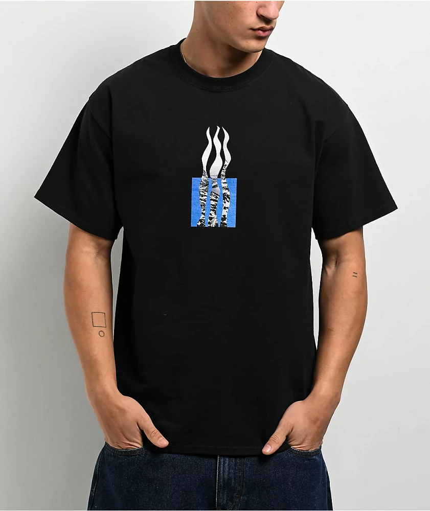 POETICCOLLECTIVE Flames Black T-Shirt