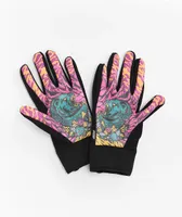 POW All Day Golden Bear Black Snowboard Gloves