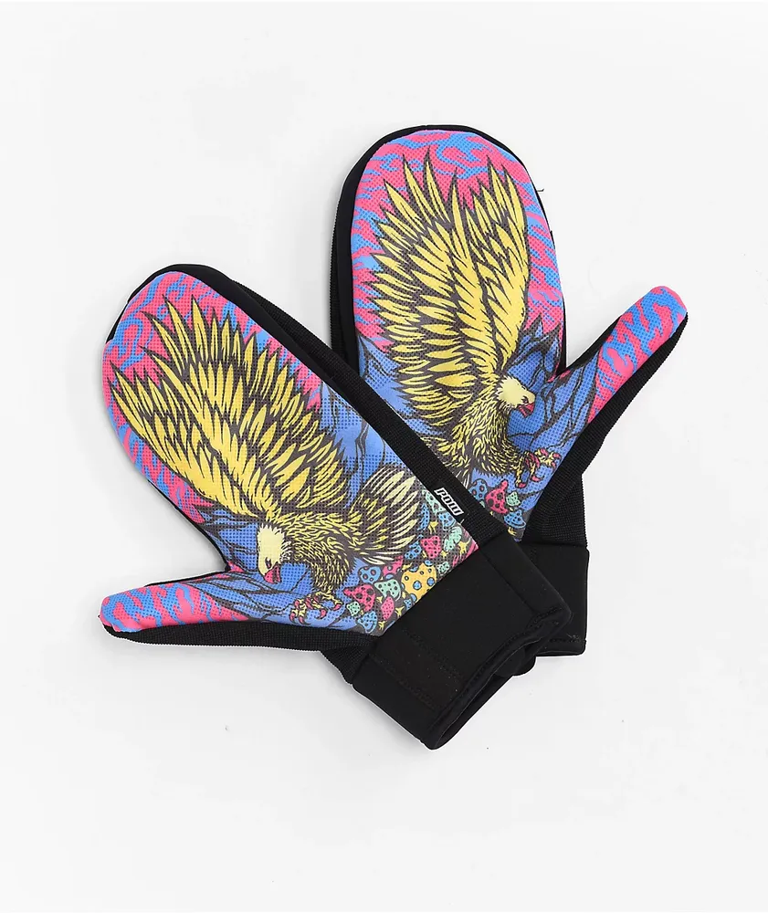 POW Every Day Jade Eagle Black Snowboard Mittens