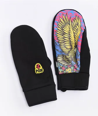 POW Every Day Jade Eagle Black Snowboard Mittens