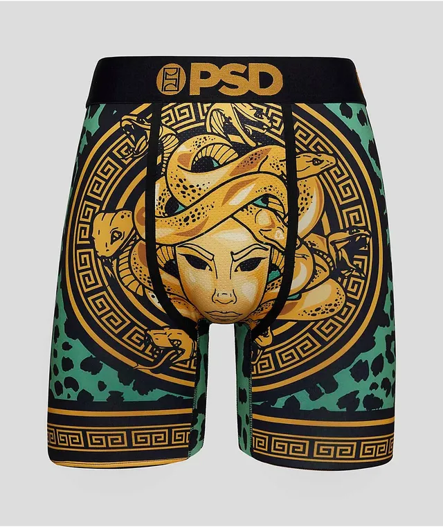 PSD Underwear Men's Alien Pot Leaf II Printed Boxer Briefs