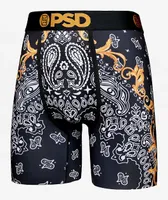 PSD Luxury Black Paisley Boxer Briefs