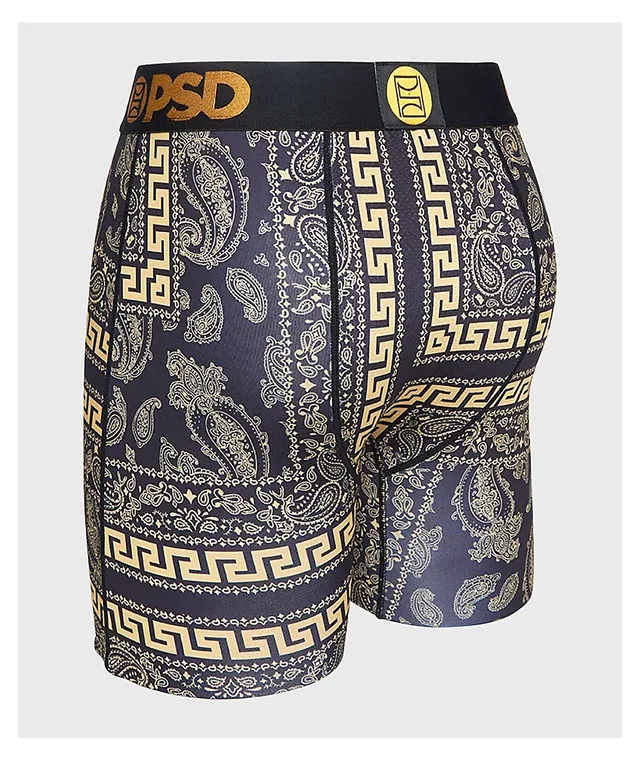 PSD x Playboy Graffiti Luxe Brown & Gold Boxer Briefs