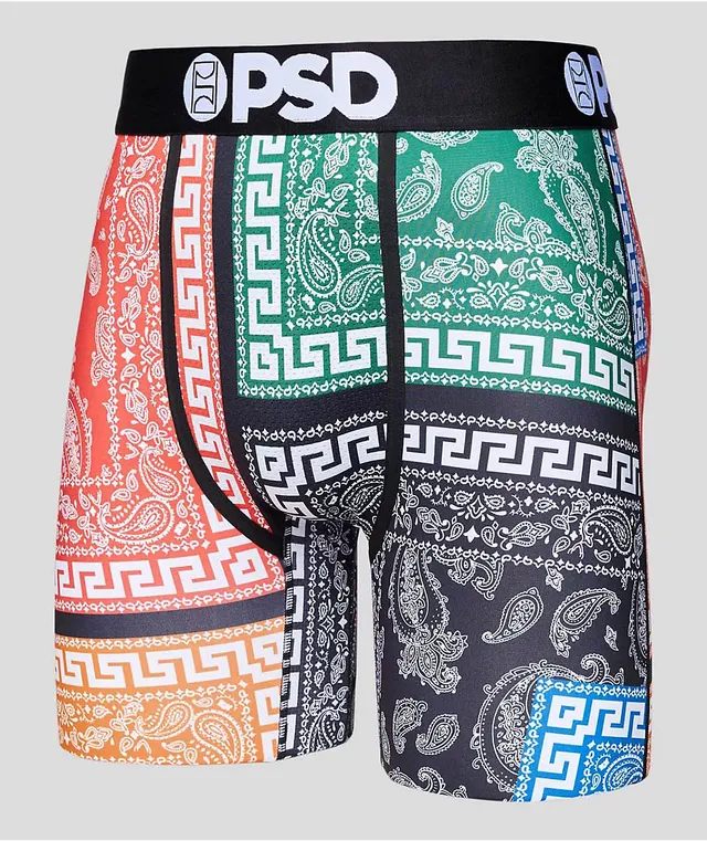 PSD Luxury Black Paisley Boxer Briefs