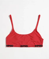 PSD Solid Mesh Red Bralette