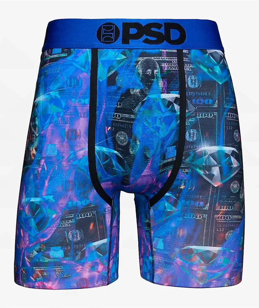 PSD Thermal Money Diamonds Blue Boxer Briefs