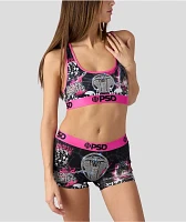 PSD x Broken Promises Chainsaw Black & Pink Boyshort Underwear