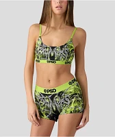 PSD x Broken Promises Cyberwire Green & Black Bralette