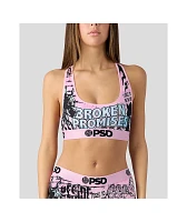 PSD x Broken Promises Holo Promises Pink Sports Bra