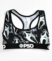 PSD x Ghost Face Dark Black & White Sports Bra