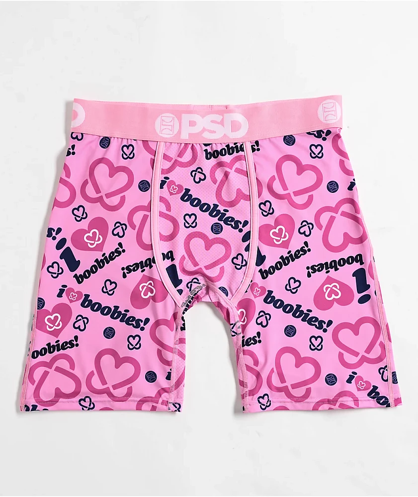 PSD x Keep A Breast Foundation I Heart Boobies Pink Boxer Briefs