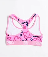 PSD x Keep A Breast Foundation I Heart Boobies Pink Sports Bra