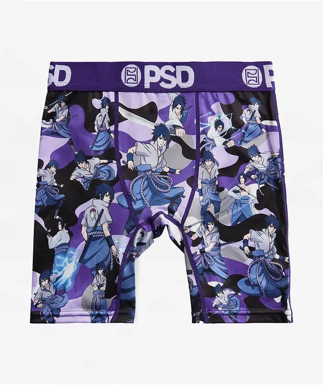 PSD Men's x Naruto Itachi Vibe Purple Boxer Brief Underwear, Multi