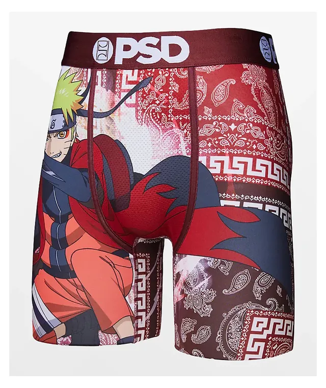 PSD x Naruto Meander Burgundy Boxer Briefs