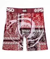 PSD x Naruto Meander Burgundy Boxer Briefs