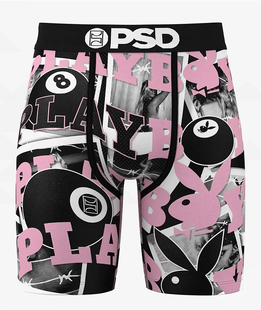 PSD x Playboy 8 Ball Black & Pink Boxer Briefs