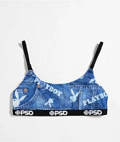 PSD x Playboy Denim Mesh Blue Bralette