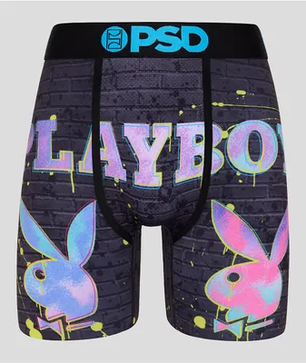 PSD x Playboy Strokes Black & Pink Boxer Briefs