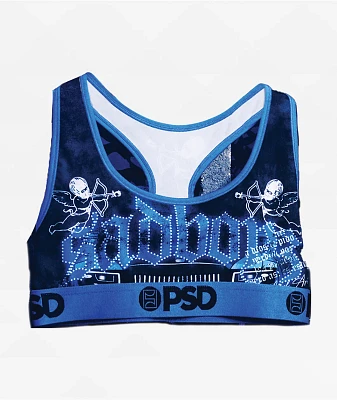 PSD x SADBOYZ by Junior H Azul Angel Sports Bra