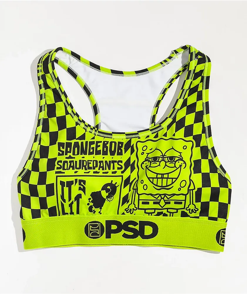 PSD x SpongeBob SquarePants Dye All Over Sports Bra - BLK/YELLOW