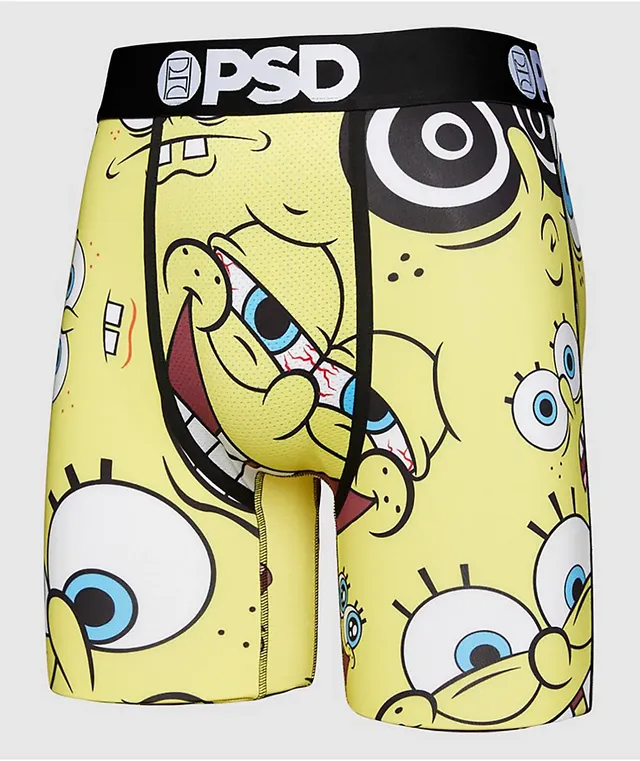 SpongeBob SquarePants Faces Microfiber Blend PSD Sports Bra-XLarge