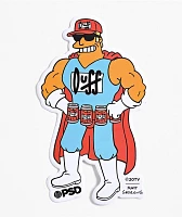 PSD x The Simpsons Duff Man Sticker