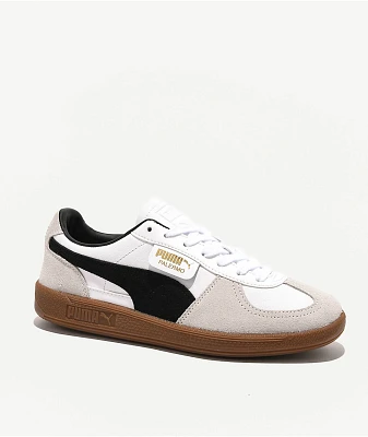 PUMA Women's Palermo White, Vapor Gray & Gum Shoes