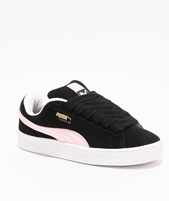 PUMA Women's Suede XL Black & Pink Shoes