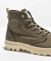 Palladium Pampa Hi Organic Zip Dusky Green Boots