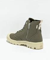 Palladium Pampa Hi Organic Zip Dusky Green Boots