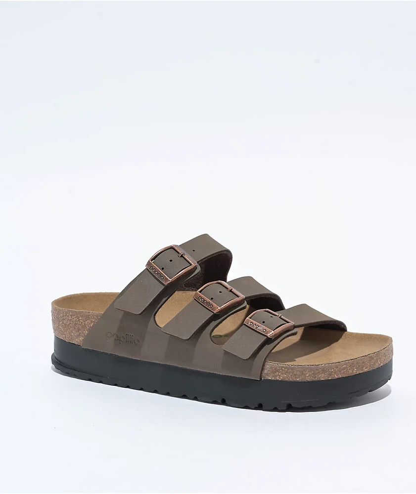 Papillio By Birkenstock Florida Platflex Mocha Sandals