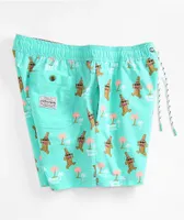 Party Pants Beer Run Mint Board Shorts