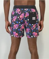 Party Pants Chameleon Black & Pink Board Shorts