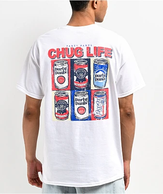 Party Pants Chug Life White T-Shirt