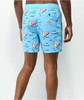 Party Pants Dino Ripper Blue Board Shorts